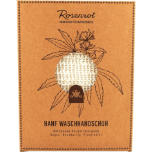 Rosenrot Hanf Waschhandschuh