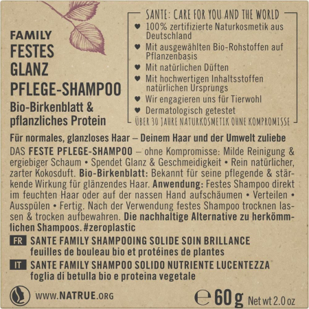Sante Family Festes Shampoo Glanz, 60 g
