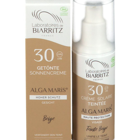 Laboratoires de Biarritz Alga Maris Sonnencreme Gesicht getönte hell LSF30, 50 ml