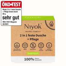 Niyok feste Dusche & Pflege Green Touch, 80 g
