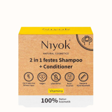 Niyok 2in1 festes Shampoo + Conditioner, Vitamina, 80 g