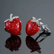 Perlstein Erdbeere Manschettenköpfe, Rot